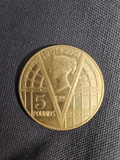 1901-2001 Elizabeth II/Queen Victoria 5 Pound Coin #