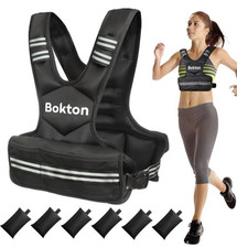 Weighted Vest for Men and Women, 4-10lb/9-18lb Vest with 6 Ironsand Weights NEW