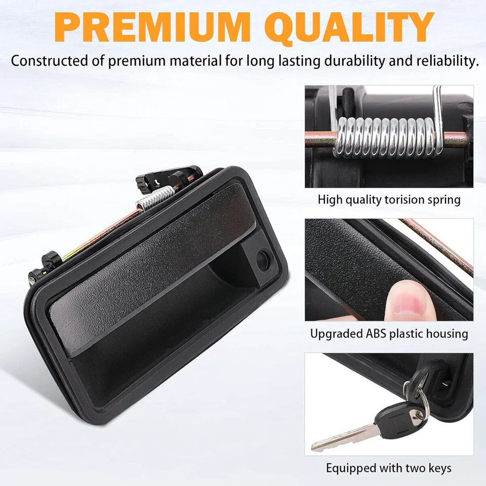 Exterior Door Handle w/ Lock Cylinder For Chevrolet C1500 GMC K1500 95-00 Front Foto 2 de 4