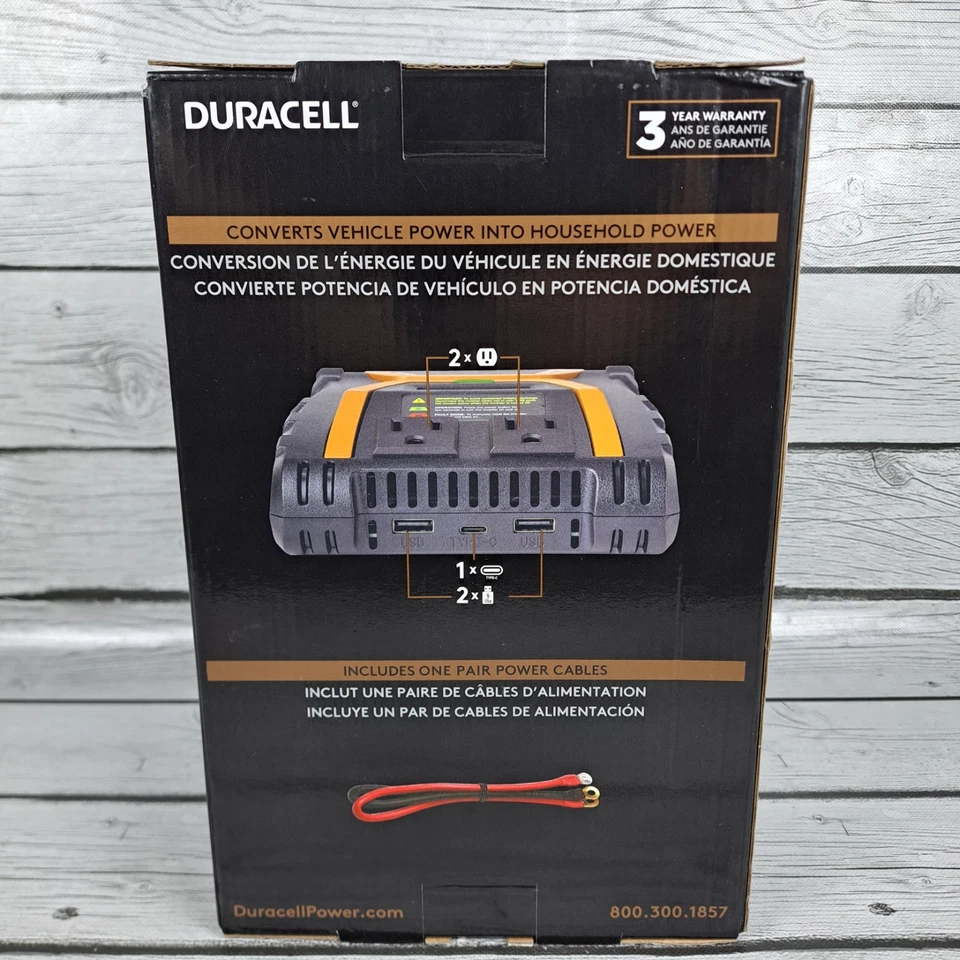 Duracell High Power Inverter 1000 Watt NEW - Image 4 of 4