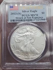 2013-S $1 American Silver Eagle MS70 PCGS. First strike