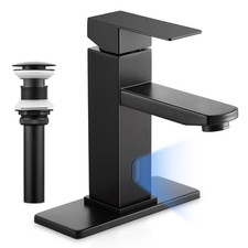 Touchless Bathroom Faucets Matte Black Stainless Steel Automatic Motion Senso...