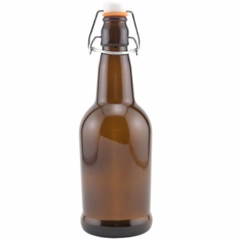 EZ Cap Bottles, Amber, 16 Oz --- Case/12