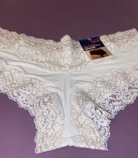 MAIDENFORM Creme Color Soft Stretch Hipster W Beautiful Lace Trim/ 8 / X-Large