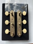 Golden Age acoustic guitar 3x3 Tuning Peg Tuners Antique Brass, Cream Buttons. — photo 2