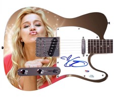 Kellie Pickler Signed Kisses of Elegance Custom Graphics Guitar ACOA