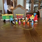 1970s Fisher Price VTG Little People Play Family Circus Train Zoo Animals Clowns