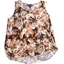 Simply Vera Vera Wang Womens Tank Top Large Abstract Print Sleeveless Casual