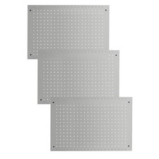 TRUE & TIDY 3-PC PEGBOARD PANELS, PG-2416-3PC, MADE WITH HEAVY DUTY STEEL - GREY
