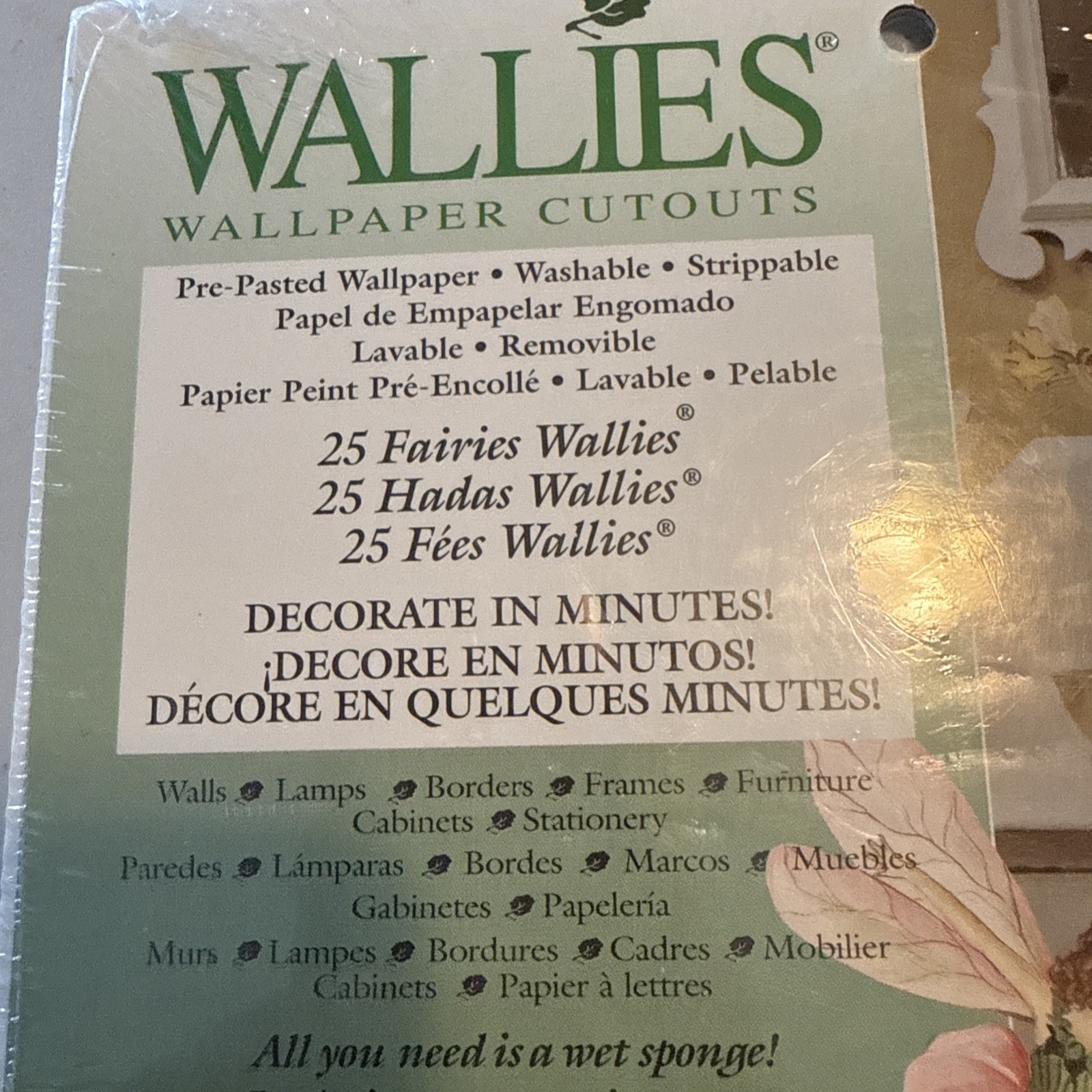 Wallies Wallpaper Cutouts #12093 PrePasted 25 FAIRIES Washable