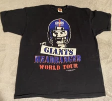 Vintage 1994 New York giants head banger world tour  T Shirt