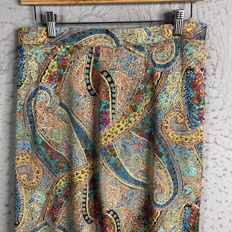 Maxi Falda De Colección Hecha a Mano Para Mujer M Boho Paisley Arte Para Usar Distintivo Mod Foto 2 de 4