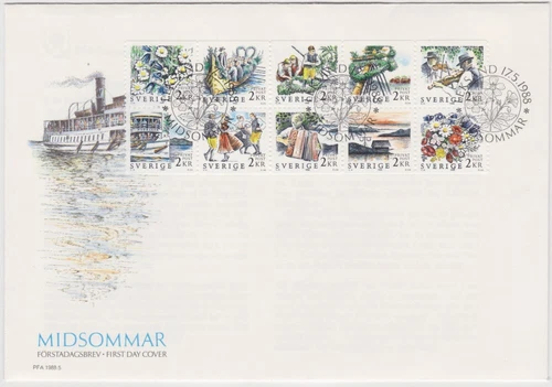 Sweden FDC 1988, Midsummer Festival, Mint