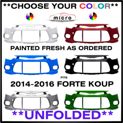 NEW FRONT BUMPER FOR 2014-2016 FORTE KOUP PAINTED *CHOOSE YOUR COLOR* KI1000167