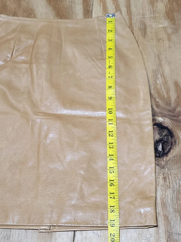Trek New York Genuine Leather Skirt Women 4 Honey @J9 - Image 4 of 4