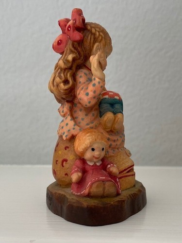 ANRI Wood Carved Sarah Kay 'As Good As New' 3.5” Limited 1000/4000 Original Box - Picture 5 of 8