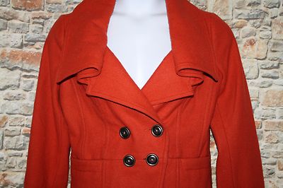 Millard Fillmore Misses LARGE Military Coat Peacoat Wool Double 