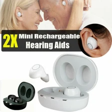 JINGHAO Pair Adjustable CIC Hearing Amplifier MiNi Digital Sound Enhancer US