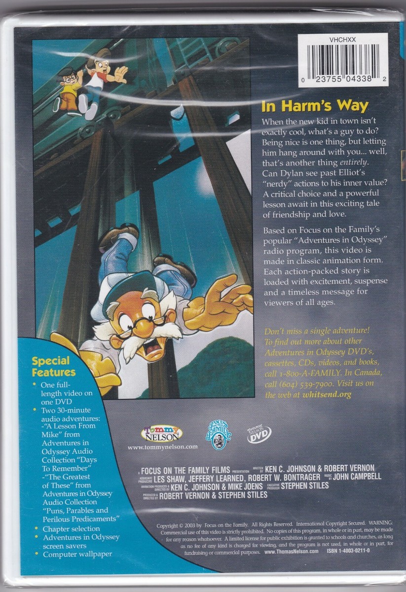 Adventures In Odyssey - In Harm's Way - DVD (Brand New