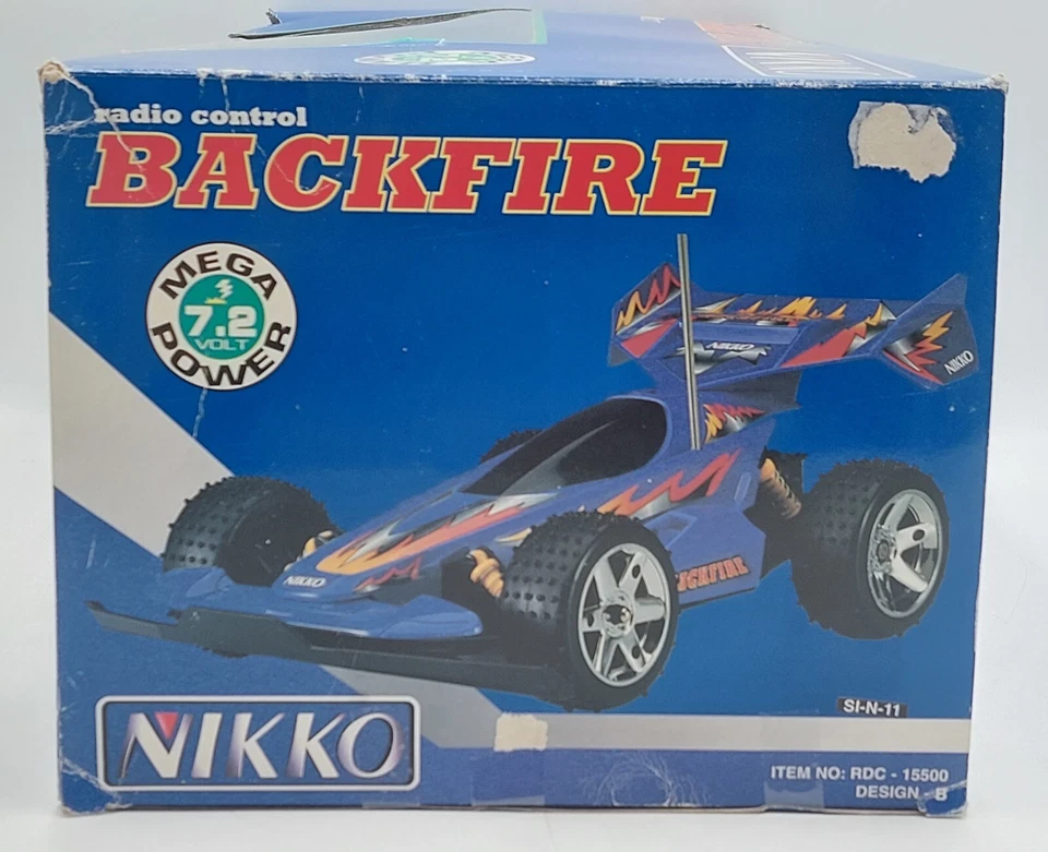 Vintage Nikko R/C 1:15 Backfire Buggy RC Car / DEFEKT / Parts only - Bild 2 von 4