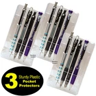 Pocket Protector, Clear Sturdy Plastic, Safeguards Shirts, Pack of 3