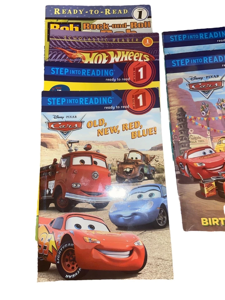 Lot of 10 Early Readers Level 1-3 Cars Hot Wheels Dr. Seuss Bats Sharks Whales - Image 2 of 4