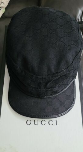 GUCCI / キャップ/--/キャンバス/BLK/メンズ/701324・502008 GUCCI Cap -- Canvas BLK Men's 701324 & 502008 Used | eBay