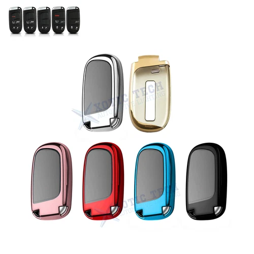 Soft TPU Remote Smart Key Fob Shell Cover Case For Jeep Chrysler Dodge 2011-up