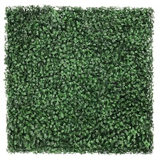 20"x20" Artificial Faux Leaf Boxwood Dark Green Fence Screen Wall Decor Panel