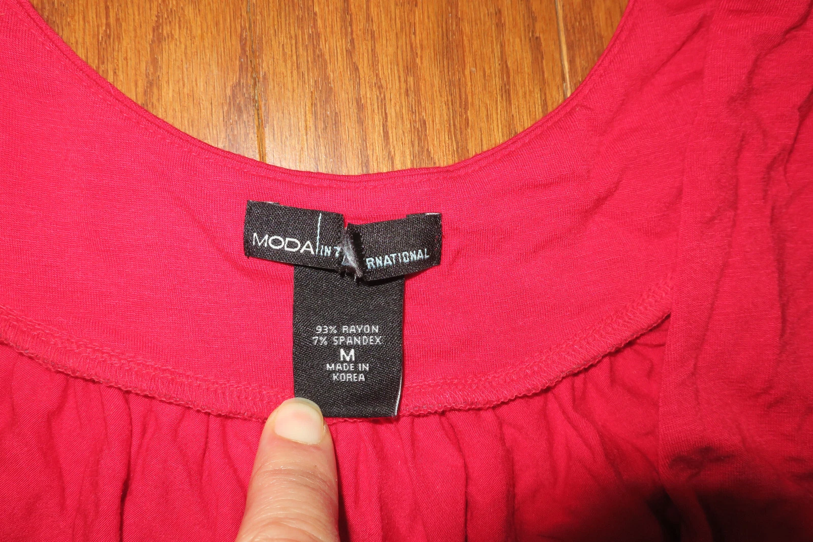 UNDERCOVER M HOLE ❤️ VICTORIA'S SECRET MODA ❤️ ABITO ESTIVO ❤️ TOP TEE COTONE SPIAGGIA 39" ROSSO