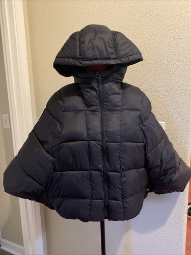 Zara Black High Collar Packaway Quilted 
