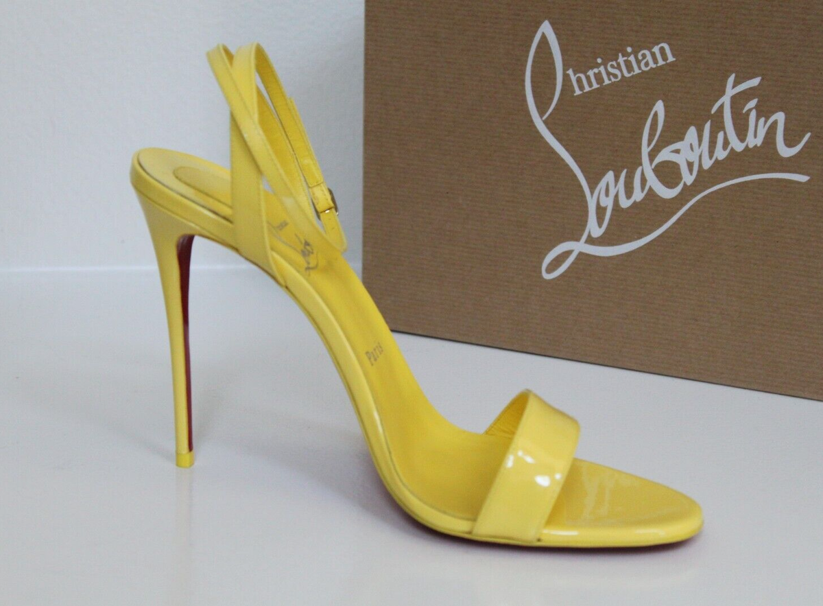 New sz 9.5 / 40 Christian Louboutin Loubi Girl Yellow Patent