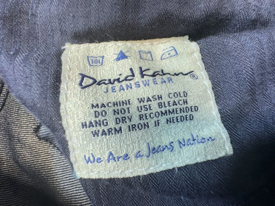 Pantalones de mezclilla ajustados para mujer David Kahn talla 30 azul lavado oscuro retro Y2K Foto 3 de 4