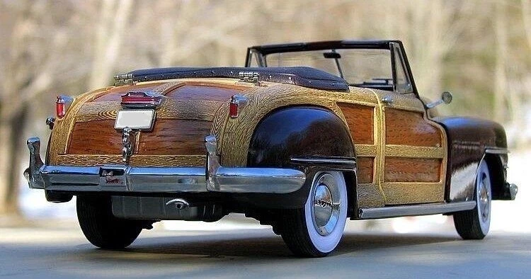 Dodge Chrysler Plymouth1 24Woody Custom Built Model Car12with REAL WOOD Panels18 - Image 2 of 4