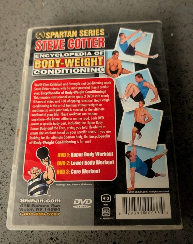 Steve Cotter Encyclopedia of Body-Weight Conditioning Instruction DVD 3 Disc Set - Image 2 of 4