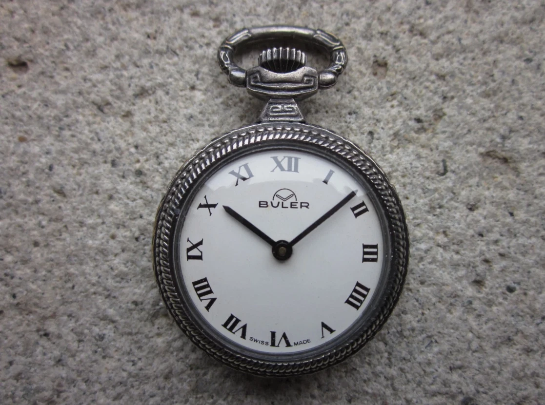 Montre De Poche Bondix Mécanique à Remontage Manuel - Cadran Blanc - Occasion Fonctionnelle