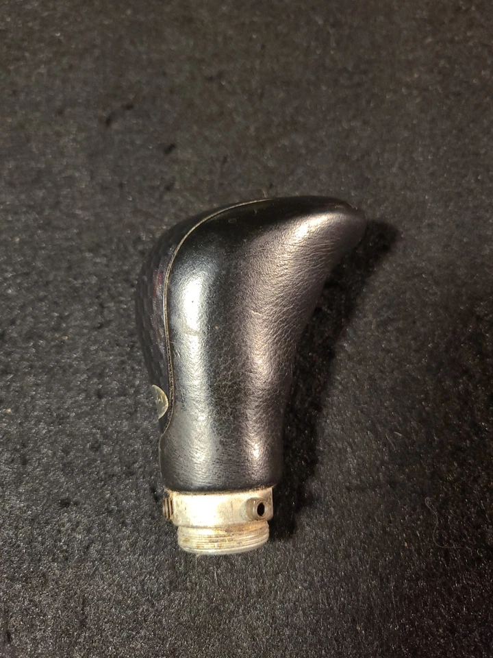 Momo Vintage 90s 00s Black Leather Carbon Fiber Shift Knob Rare Original  - Image 3 of 4