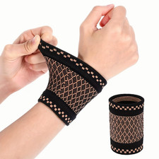 Copper Wrist Compression Support Pain Relief Joint Self Care Single Infused L