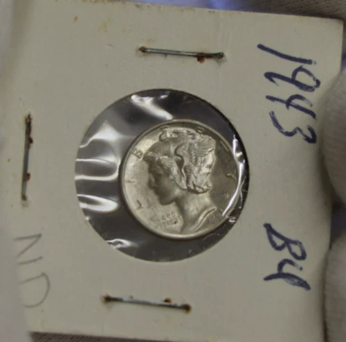 1943 US Mercury Dime 10c Nice Unc