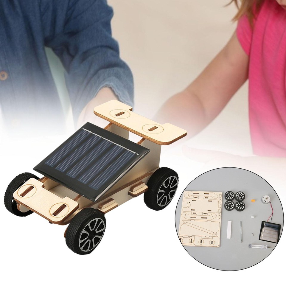 DIY Solar Powered Car Kit Stem Building Toy Portable Science Experiment ...
