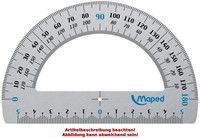 Maped Halbkreis-Winkelmesser 180 Grad, Aus Aluminium, 120 Mm