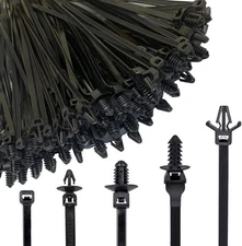 160Pcs Universal Nylon Push Mount Cable Zip Tie, Self Locking Cable Strap,Heavy