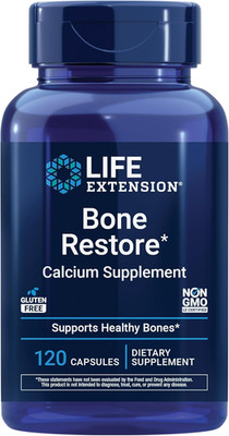 Life Extension Bone Restore Calcium Complex, Bone Density Support, 120 Capsules