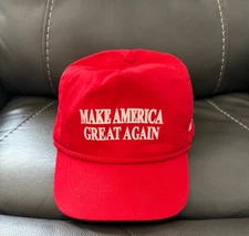 MAGA Inauguration Day Jan 20, 2017 Trump Red Golf Rope Trucker Strapback Hat KC