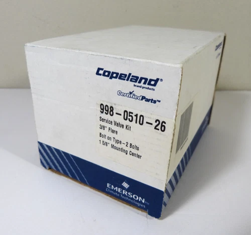 Copeland Discharge Service Valve Kit For Model, KAA2-0075-IAA, 3/8MF 998-0510-26