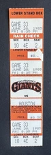 Vintage 1985 Houston Astros vs San Francisco Giants Ticket Stub 6/28/85