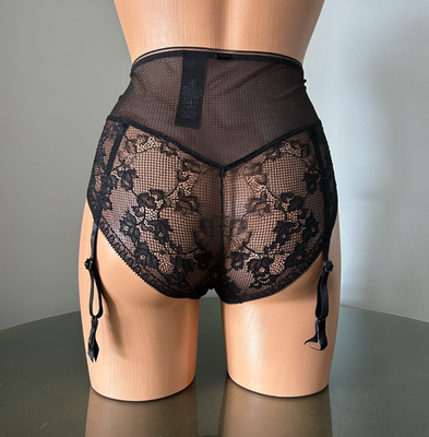 calvin klein garter belt NWT Calvin Klein Black Label Lace Garter Hipster Panty, sz M L