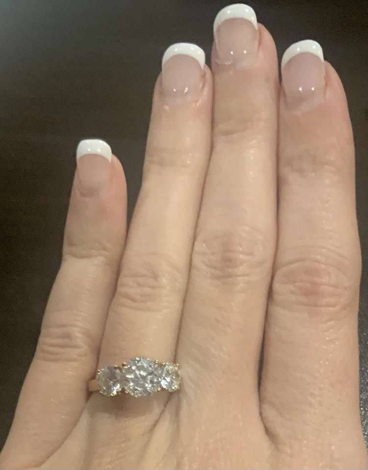 Винтажные кольца набор из трех бижутерия кольца позолоченные элегантные ювелирные изделия - Изображение 4 из 4