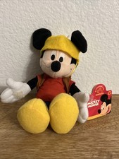 Disney Mickey Mouse W/ Hat Backpack 7 Stuffed Plush Applause Rare Toy W/ Tags