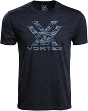 Vortex Optics Logo Short Sleeve T Shirt Charcoal Heather Camo 2XL
